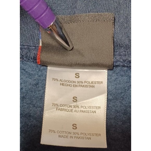 Cotton Net Ocean Isle Beach, NC Men's Navy Full Zip Hoodie Sz S Pockets - Picture 4 of 9